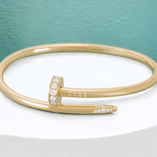 CRT Nail Diamond Bangle juste 18k- Diamond Jewelry-HT