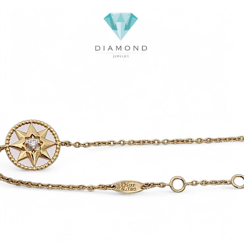 Star Lucky MOP Diamond Bracelet 18K / Diamond Jewelry-381GBD258RY-HT