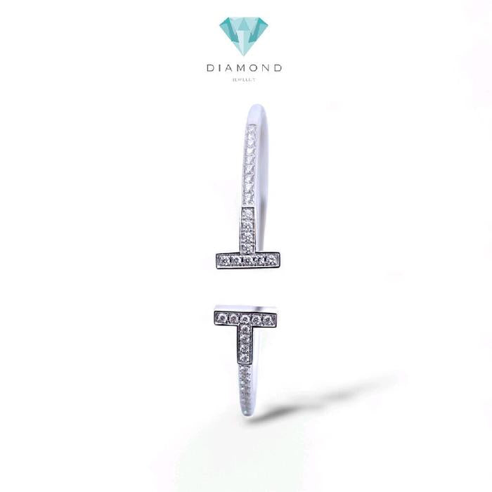 Double T Bangle Diamond 18K / Gelang Double T Berlian 18K / Diamond Jewelry / 176GBD138000AB