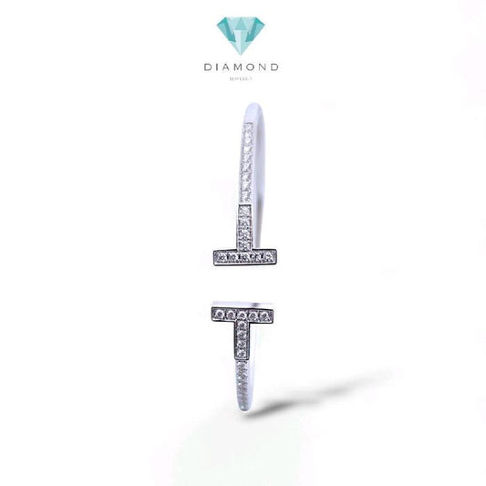 Double T Bangle Diamond 18K / Gelang Double T Berlian 18K / Diamond Jewelry / 176GBD138000AB
