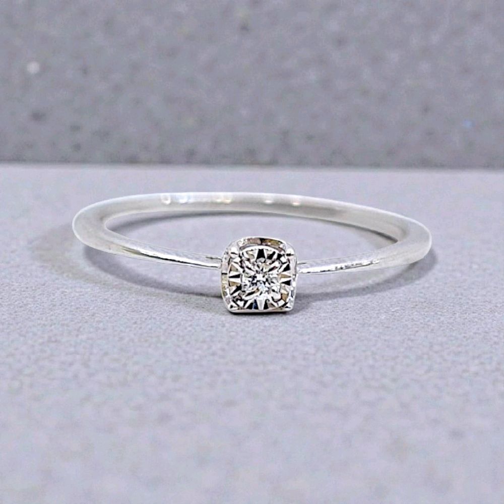 Solitaire Diamond Ring 18K / Cincin Diamond Solitaire 18K / Diamond Jewelry / 382CB170LS