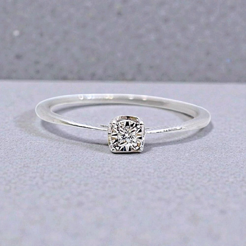 Solitaire Diamond Ring 18K / Cincin Diamond Solitaire 18K / Diamond Jewelry / 382CB170LS