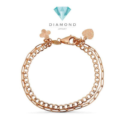 Double Gold Bracelet 750K / Gelang Emas Double 750K / Diamond Jewelry 439GMS299LS-HT