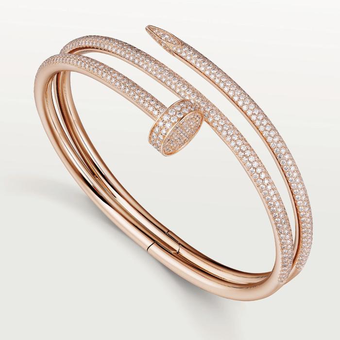 Double Juste Full Diamond bangle 18K gold Diamond Jewelry