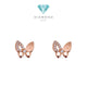 Butterfly Gold Earring 750K / Anting Emas Kupu-kupu 750K / Diamond Jewelry 405AMS184LS-HT