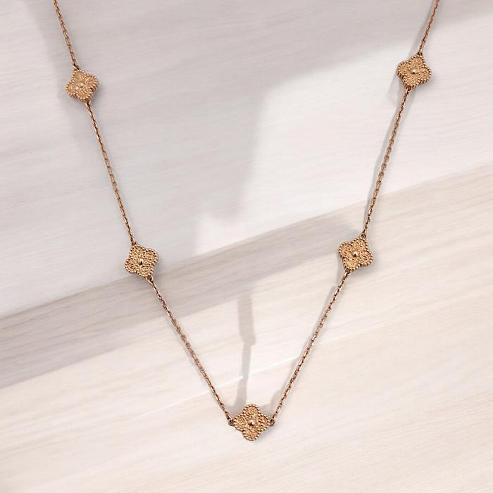 Sweet alhambra clover Long 16Clover 18K / Diamond Jewelry