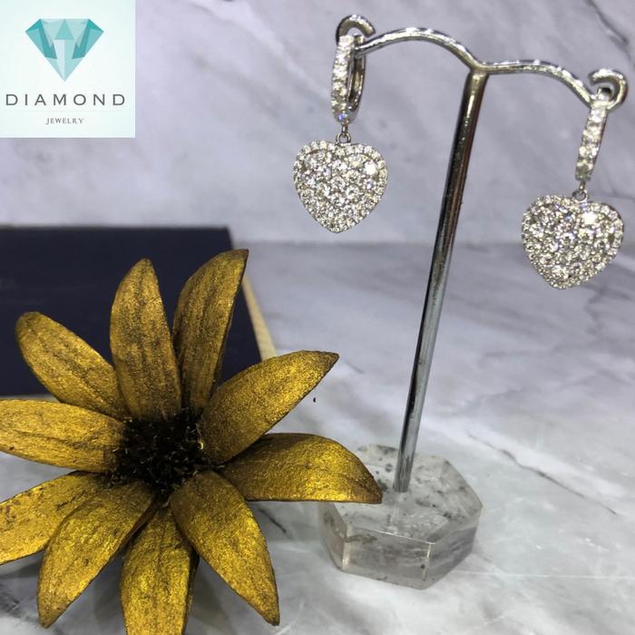 Love Diamond Earrings-Anting Berlian Hati-Diamond Jewelry