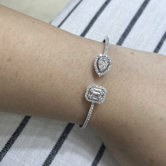 Viva Baguette Diamond Bangle-bracelet 18k Gold Diamond Jewelry