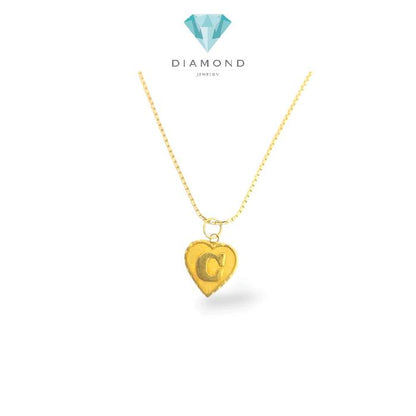 Gold Love Letter C Pendants 23K / Liontin Love Emas Huruf C 23K / Diamond Jewelry / 244LMSWP1