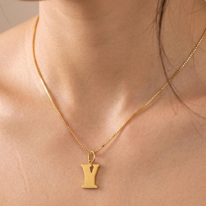 Gold Pendants Letter Y 23K / Liontin Emas Huruf Y 23K / Diamond Jewelry / 291LMSWP1