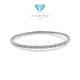 Tennis Listring White Gold And Diamond Bangle 18K / Gelang Berlian Tennis Lurus 18K / Diamond Jewelry 144GB131000AB-HT