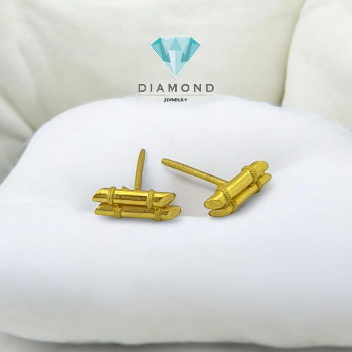 Anting Mas Model Kayu 23K-Diamond Jewelry
