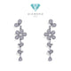 Flower Long Diamond Earring 18K / Diamond Jewelry 15AB26000LS
