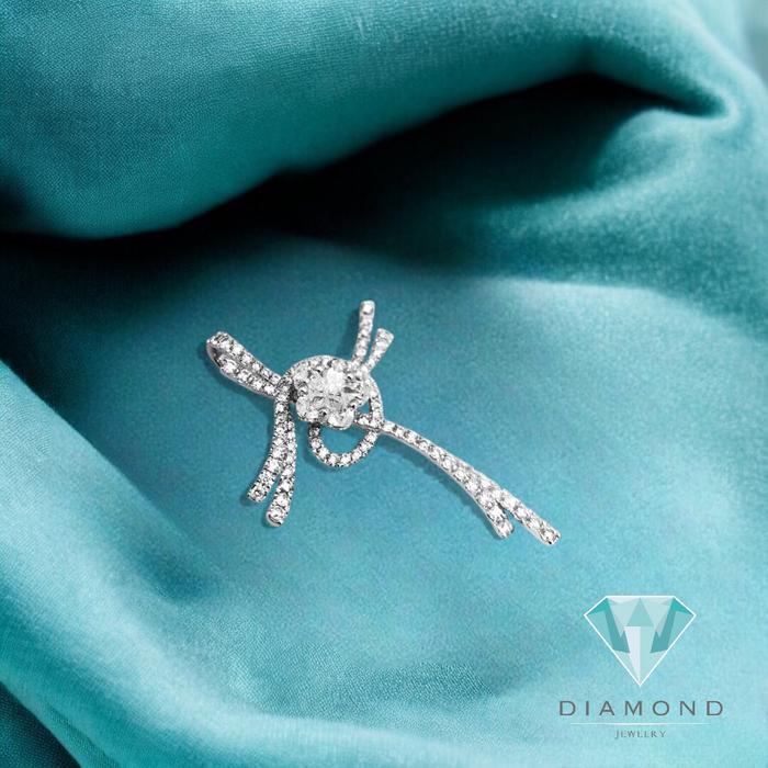 Liontin Berlian Salib Modern lotus/Diamond cross pendant lotus style- Diamond jewelry