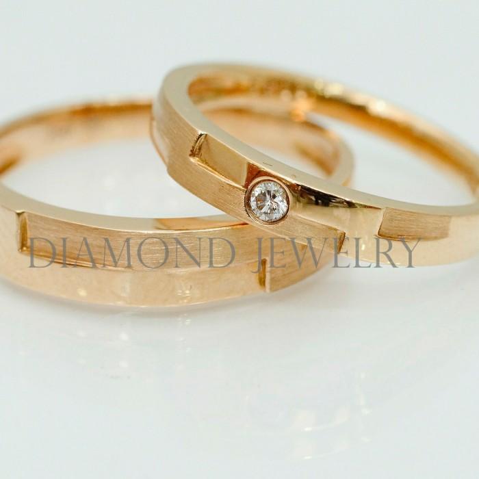 Cincin Kawin/Wedding Ring - Diamond Jewelry Two Tone 01020866/01020867