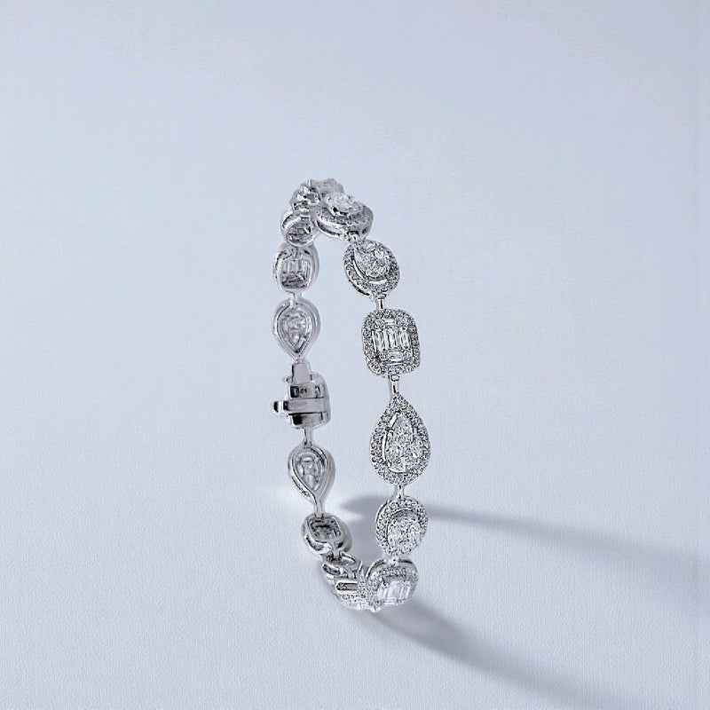 Tennis Fancyshape Diamond Bracelet 18K / Gelang Tennis Fancyshape Diamond 18K / Diamond Jewelry 403GB4000ANANLS-HT
