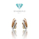 Trinity 18k gold earring Tricolor crt/ Anting Jepit emas 18k tiga warna Rose Gold,Yellow Gold, White Gold-Diamond Jewelry
