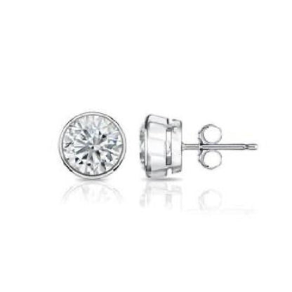 Diamond Solitaire swarozky Necklace/earring 18k White Diamond Jewelry