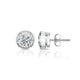 Diamond Solitaire swarozky Necklace/earring 18k White Diamond Jewelry
