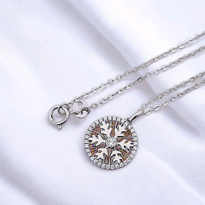 Snow Diamond Rainbow Sparkle Necklace 18K / Diamond Jewelry