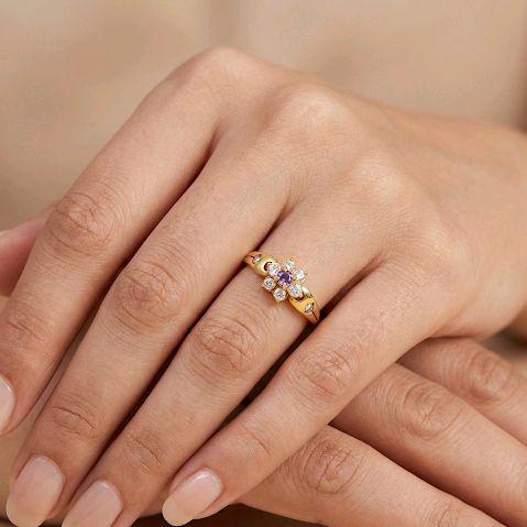 Flower Gold Ring 23K / Cincin Emas Bunga 23K / 134CMSWP3