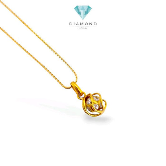 Zircon Ball Gold Pendants 23K / Liontin Emas Bola Zirkon 23K / Diamond Jewelry / 252LMSWP3