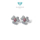 Pink Diamond Fleur Earring Flower 18k/ Anting Berlian Emas Putih - white gold