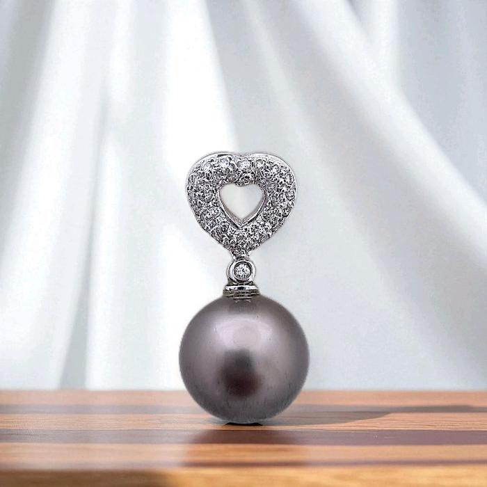 Liontin Love Black Pearl Diamond 18K / Diamond Jewelry 354LM475LSWP-HT