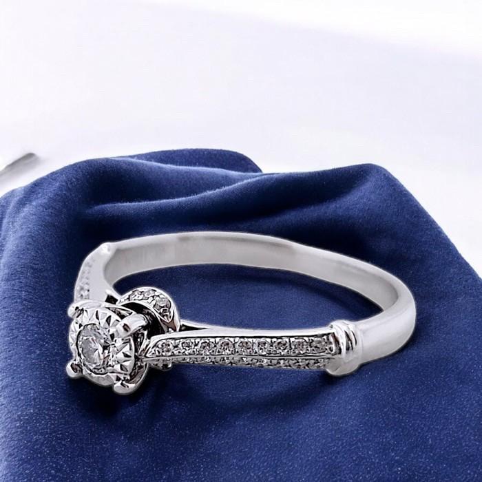 Diamond Solitaire Parisian illusion diamond Ring 18K / Diamond Jewelry