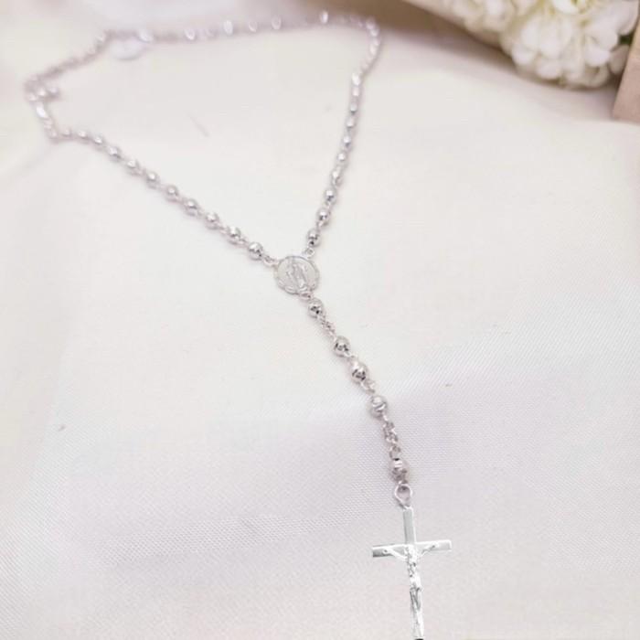 Rosario Necklace/Bracelet White Gold 750K Emas Putih-Diamond Jewelry-1KMS15LSNEW/1GMS6LSNEW-HT