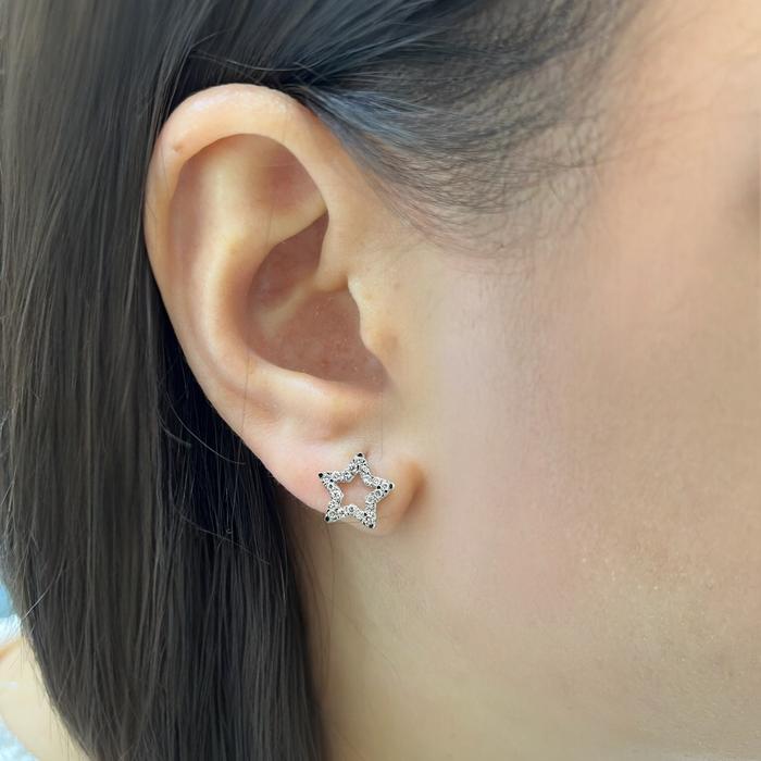Star Diamond Earring/ Anting Bintang 18K/ Diamond Jewelry