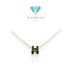 Small Pendant H Ceramic Green Necklace & Earring 18K/Kalung & Anting Gold Fashion Diamond Jewelry-161KMSSM285RY/356ABD256RY-HT