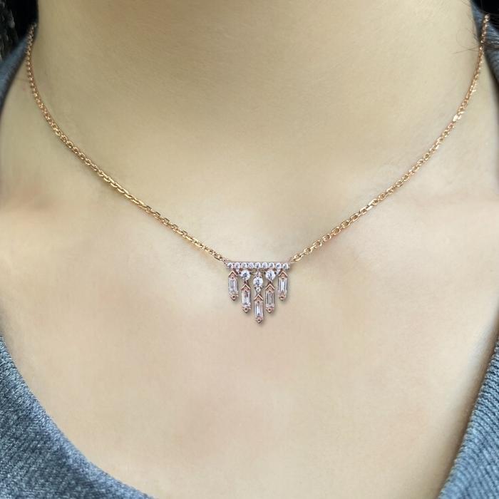 Chandellier gold necklace/kalung emas wanita chandelier 18k-diamond jewelry