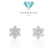 Diamond Flower earring 18k-Diamond Jewelry