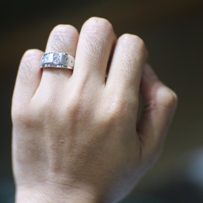 Diamond solitaire mens ring/ cincin Laki Berlian diamond solitaire