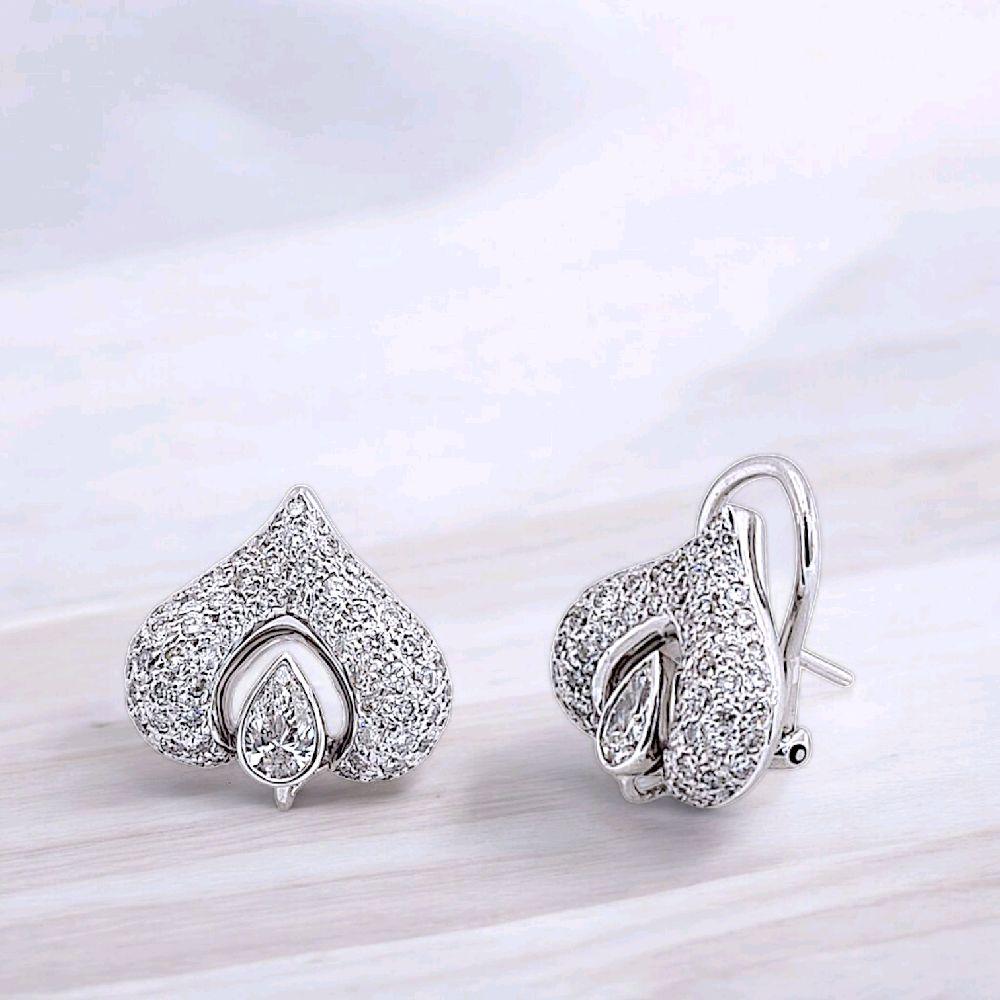 Diamond Spade Heart Earring 18K-Diamond Jewelry-19ABGT64350WP-HT