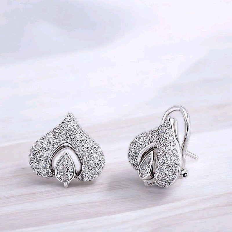 Diamond Spade Heart Earring 18K-Diamond Jewelry-19ABGT64350WP-HT