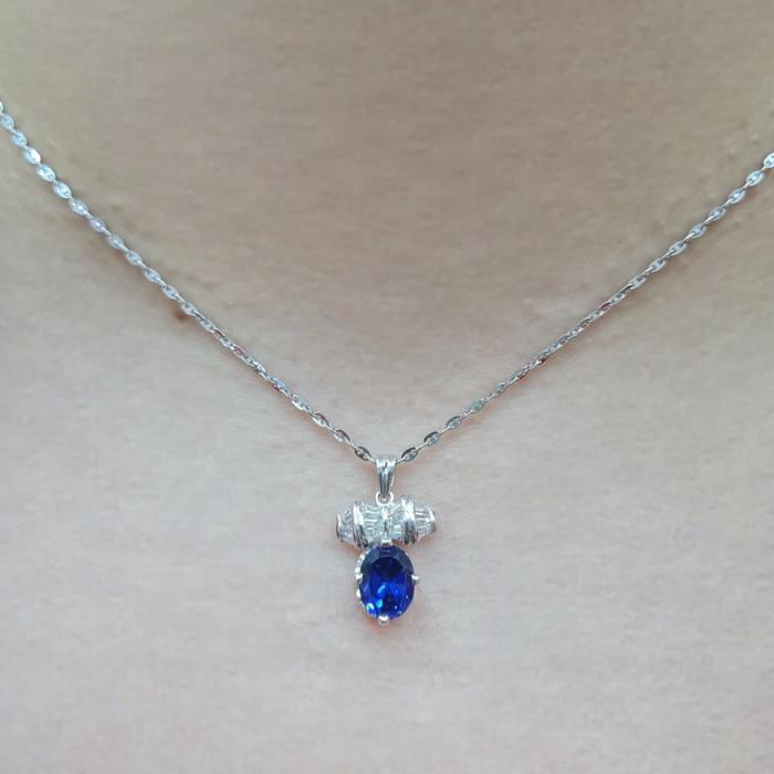 Liontin Blue Sapohire 18K / Diamond Jewelry