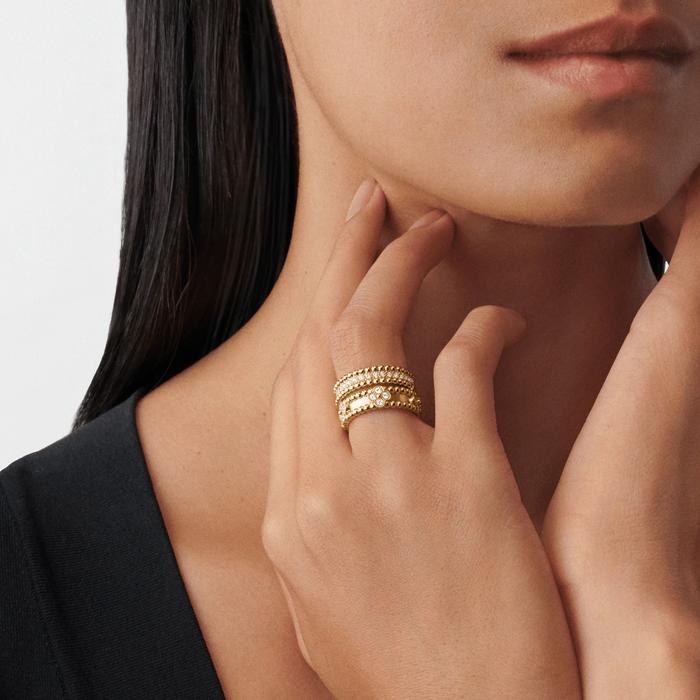 Perlee pave diamond Rose gold 18 K Ring Diamond Jewelry