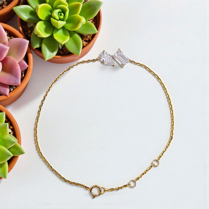 Totmoi Diamond Lab Grown Bracelet 14K / Gelang Berlian Totmoi 14K / Diamond Jewelry 2GBLGG400LS HT