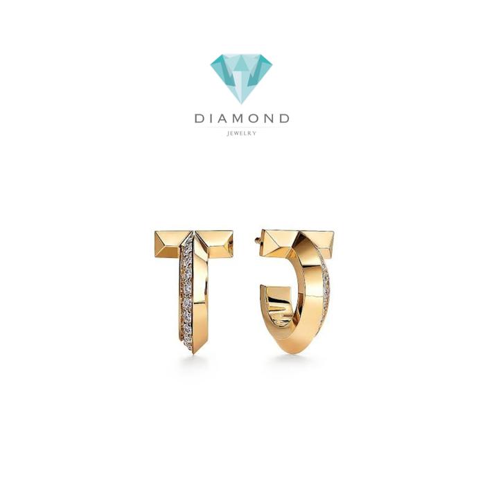 T1 Earring Diamond 18 K gold Diamond Jewelry