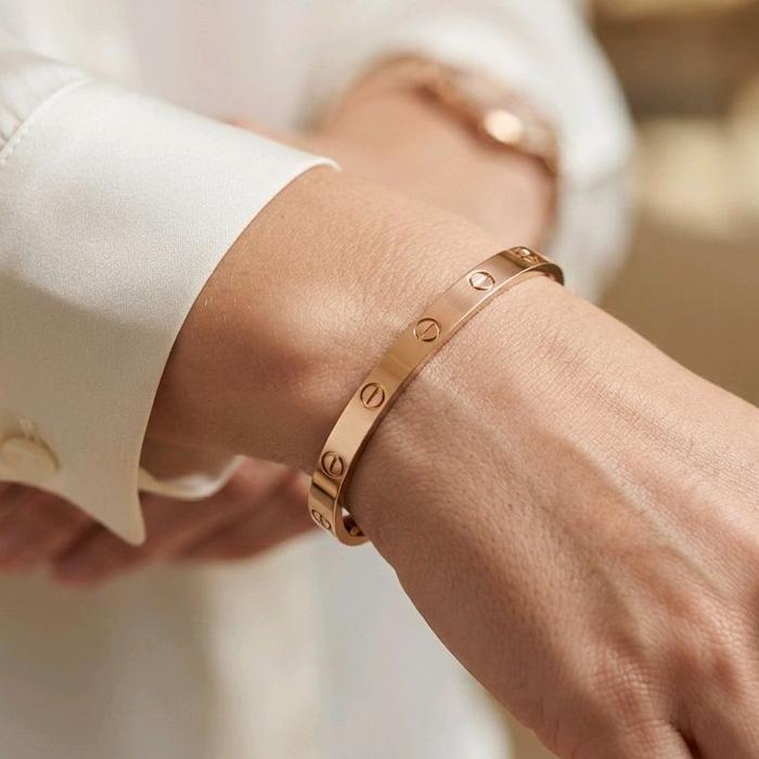 Love Bracelet Rose Gold 18K / Gelang Love Rose Gold 18K / Diamond Jewelry / RB1686