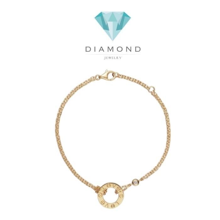 Love chain crt bracelet 18k gold diamond-Diamond Jewelry