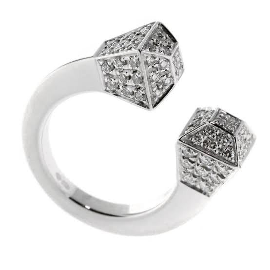 Chiodo GC trapesium diamond ring 18k gold-Diamond Jewelry