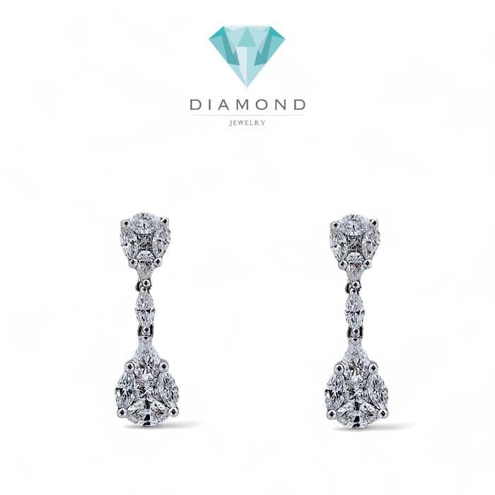 Tear Drop Diamond Earring 18K / Diamond Jewelry