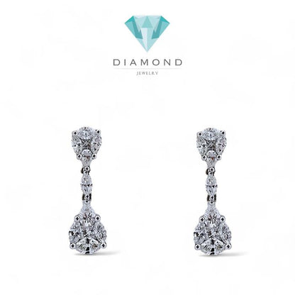 Tear Drop Diamond Earring 18K / Diamond Jewelry