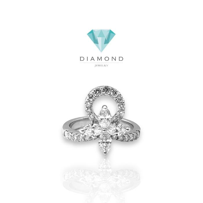 Cincin bunga berlian 18k diamond jewelry