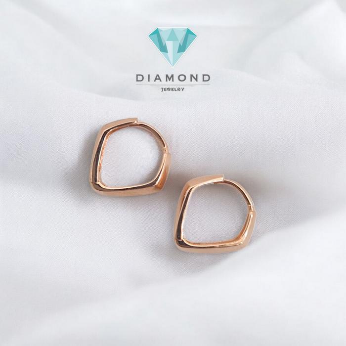 Anting Mas hoop segi Small Rose Gold 750K-Diamond Jewelry