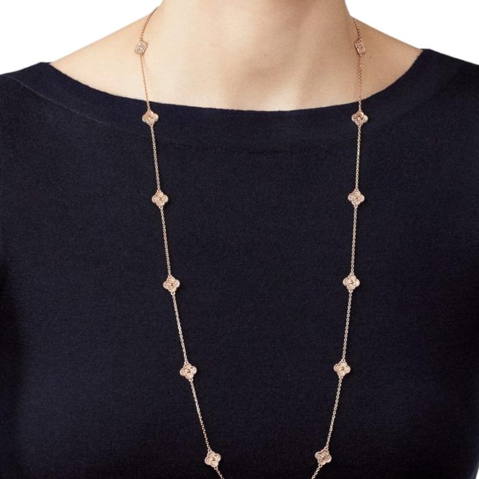 Sweet alhambra clover Long 16Clover 18K / Diamond Jewelry