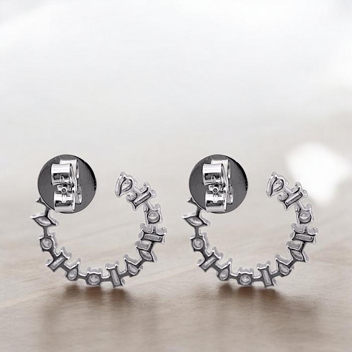 Hoop Diamond Earrings / Diamond Jewelry